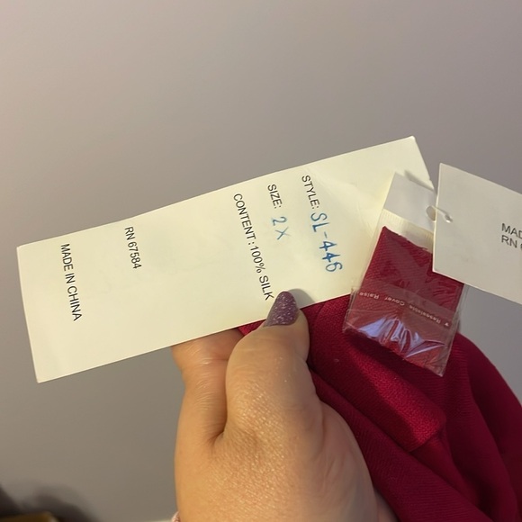 Great Cavalier by St. Paul pink Silk Embroidered Blazer Jacket size 2X Vintage - Picture 5 of 16